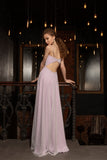 Elegant A-Line Sweetheart Spaghetti Straps Glitter Long Evening Dress