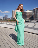 Sexy Backless Spaghetti Straps Mermaid Long Evening Dress