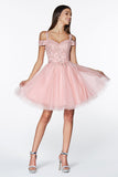 Lace Appliques Short Homecoming Dress Sweetheart Mini Prom Dress