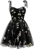 A-Line Lace And Tulle Homecoming Dress Sweetheart Short Prom Dress