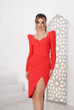 Elegant Mermaid Sweetheart Puffy Sleeves Short Evening Dress