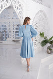 Elegant A-Line V-Neck Puffy Sleeves Short Evening Dress