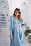 Elegant A-Line V-Neck Puffy Sleeves Short Evening Dress