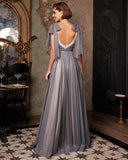 A-Line Sweetheart Backless Glitter Long Evening Dress