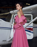 Elegant A-Line Sweetheart Spaghetti Straps High Slit Long Evening Dress