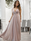 A Line Lace-Up Corset Glitter Prom Dress High Split Skirt Evening Gowns