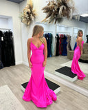 Sexy Backless Mermaid Long Homecoming Dress Long Evening Dress