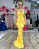 Simple Sweetheart Mermaid Long Homecoming Dress Backless Prom Dress
