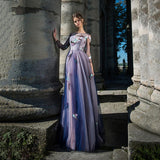 Long Sleeves Swallows Lace Appliques Princess Evening Dress