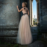 A-Line Butterfly Lace Appliques Evening Dress