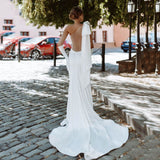 One Shoulder Mermaid Satin Bridal Gowns