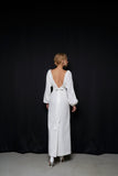 Chic Glitter Wedding Dress Puffy Sleeves Bridal Gowns Sexy Backless Brides Dress