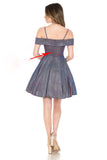 Spaghetti Straps Short Homecoming Dress Off The Shoulder Glitter Prom Dress