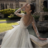 Detachable A-Line Skirt Mermaid Lace Appliques Wedding Dress