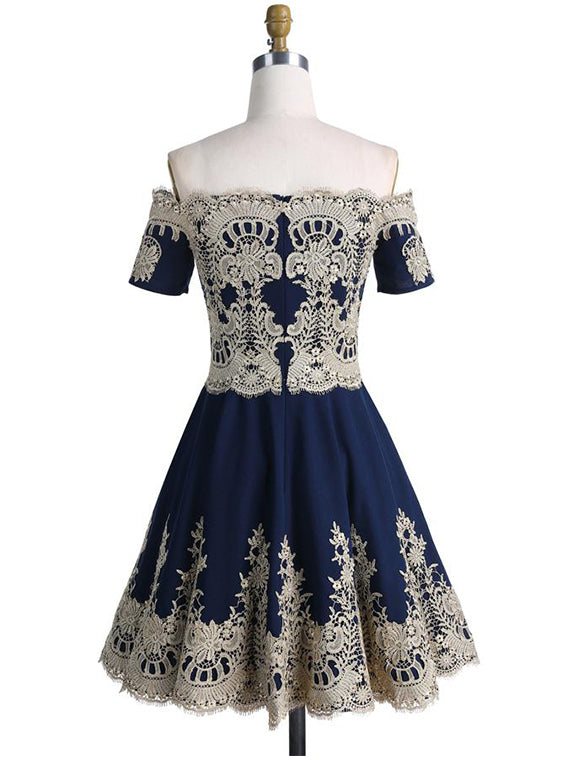 navy blue party dresses Sweetheart Navy Blue Front Short Long Back Satin Prom Dresses formal G –  Siaoryne