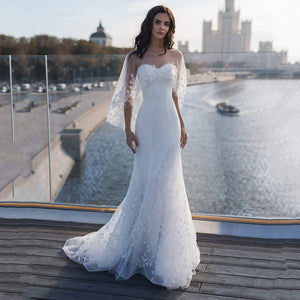Elegant Sweetheart Lace Up Beading Wedding Dress